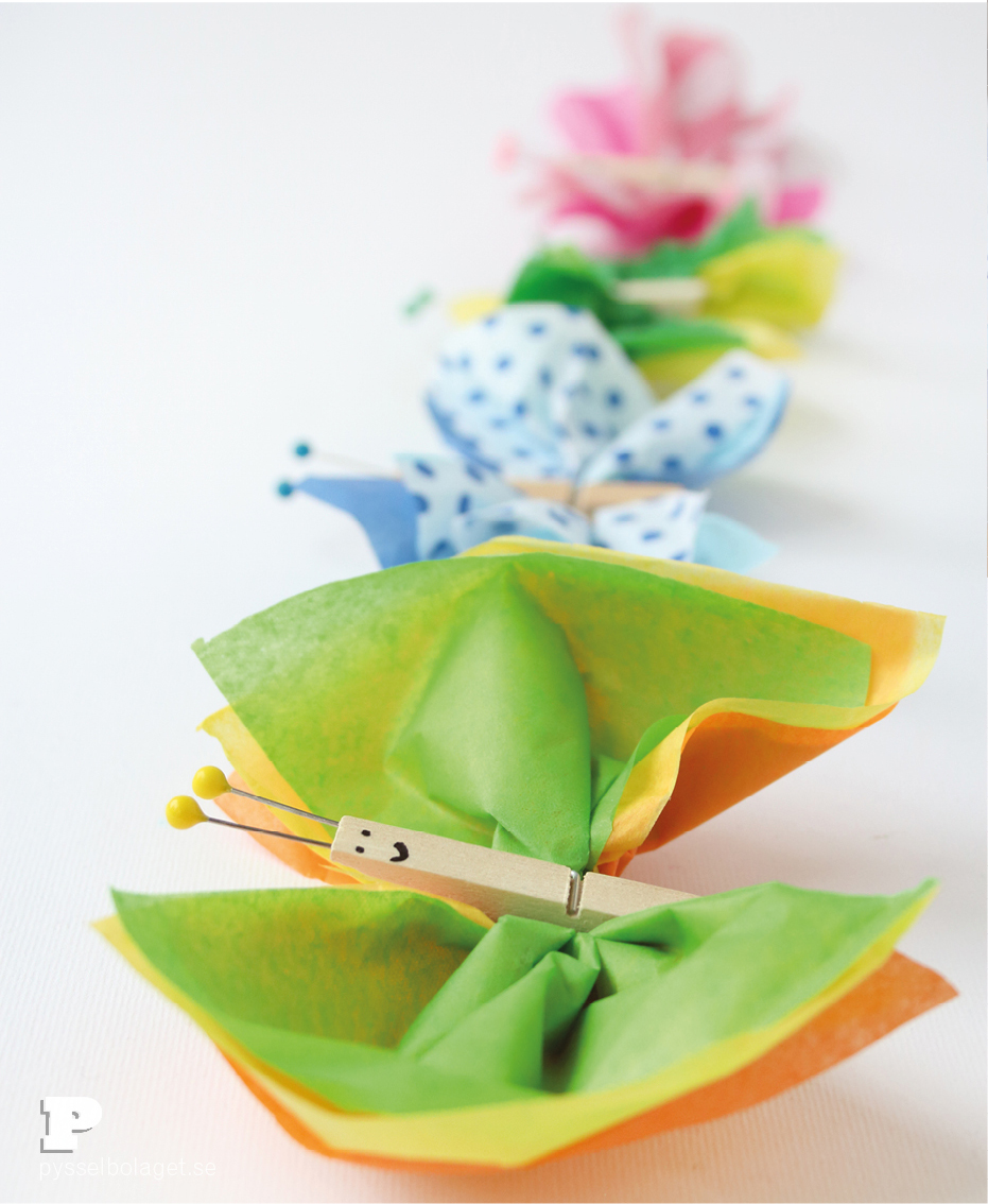 Tissue paper butterflies4