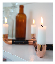 DIY copper Candlestick