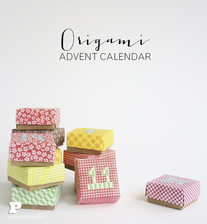 Origami advent calendar 1