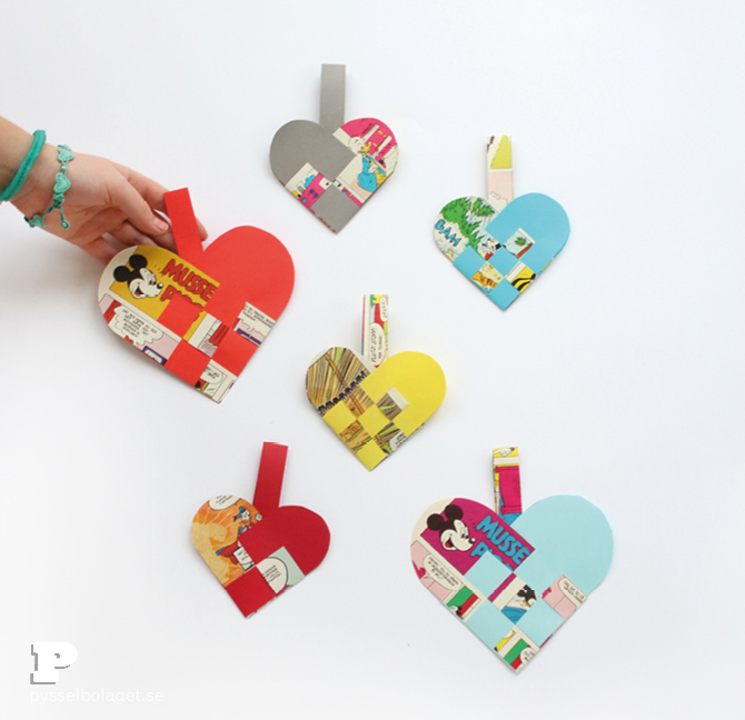 Woven paper hearts 5