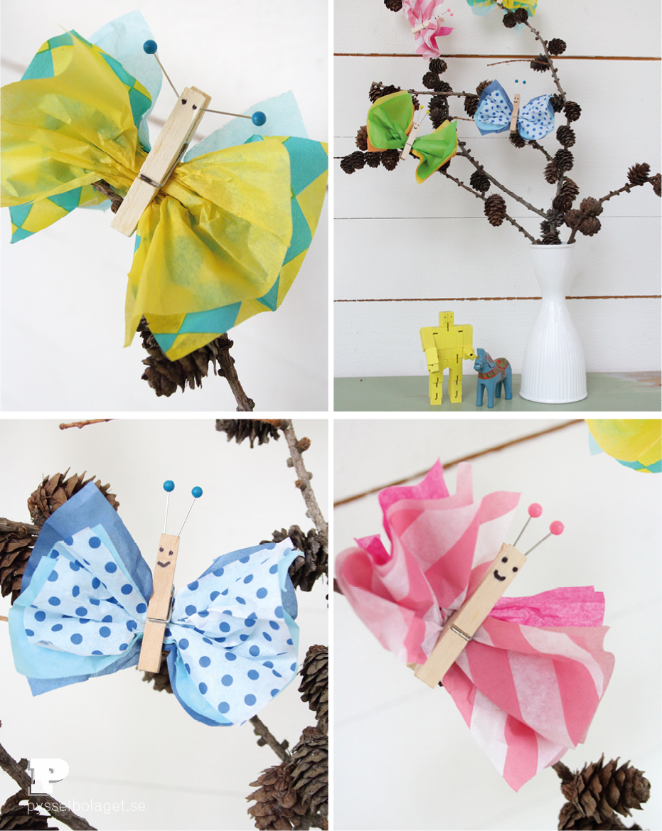 Tissue paper butterflies7