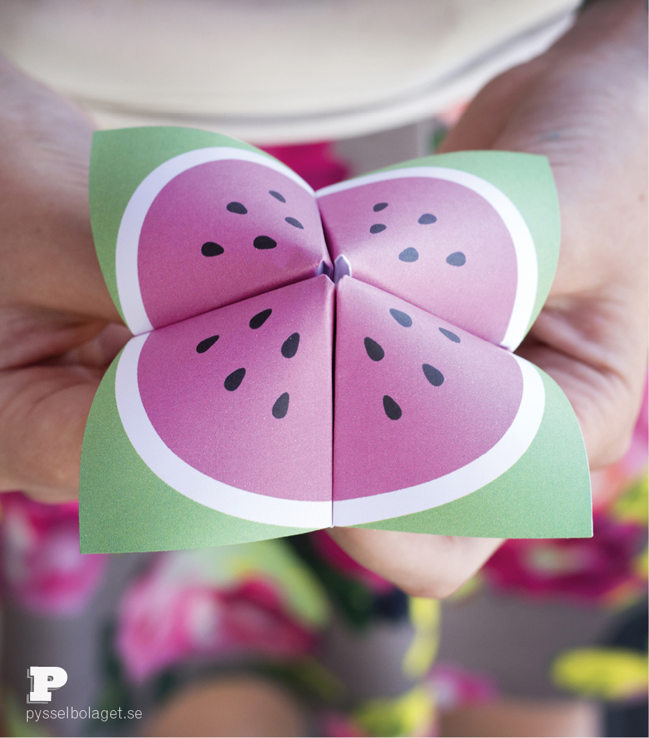 Printable Summer Fruit Fortune Tellers Pysselbolaget