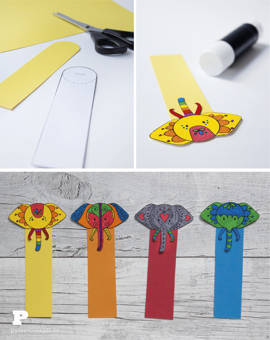 Elephant bookmarks 5