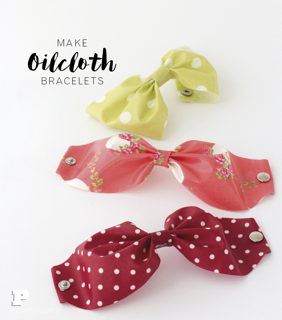 Oilcloth bracelets