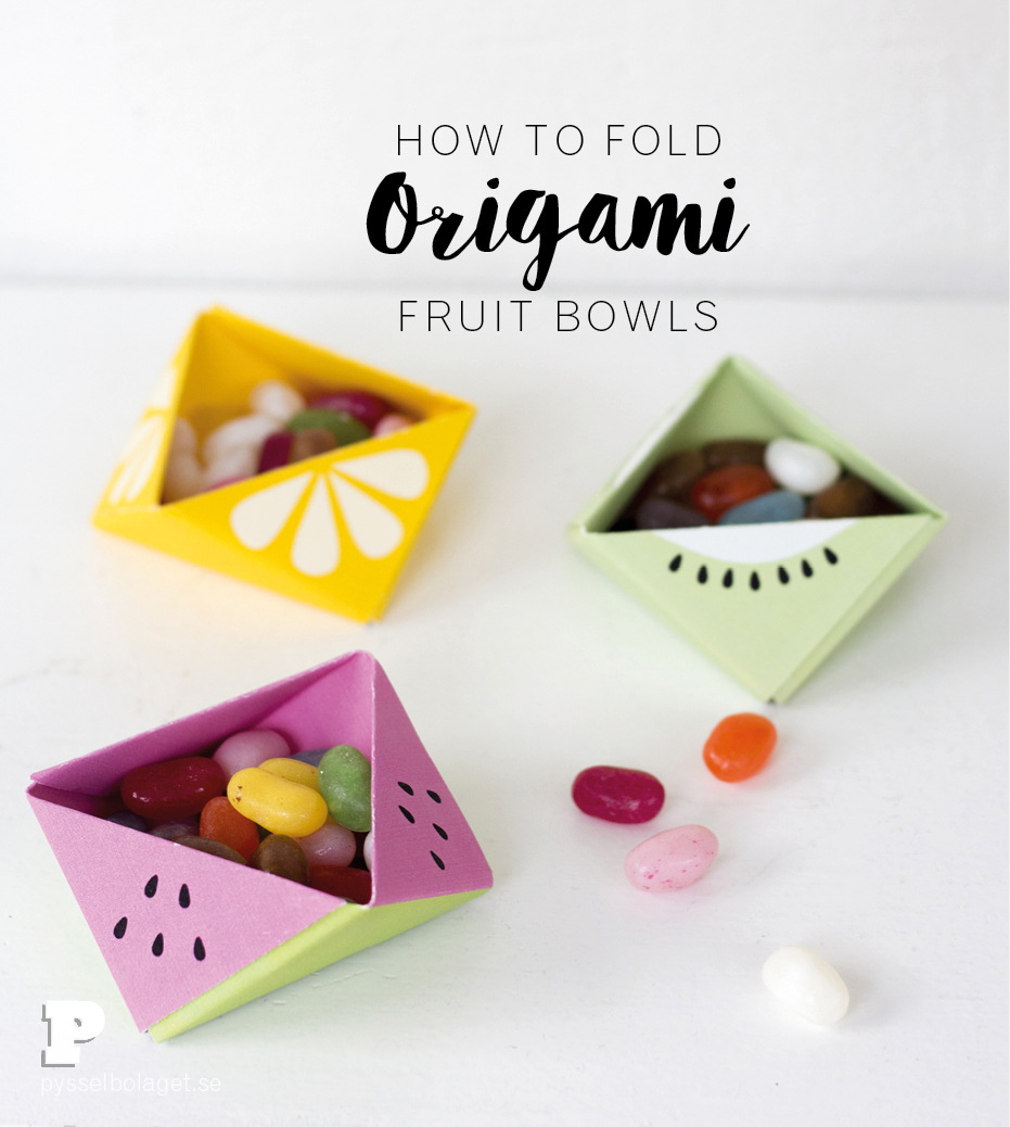 Origami fruit bowl by Pysselbolaget