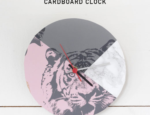 Cardboard clock by Pysselbolaget