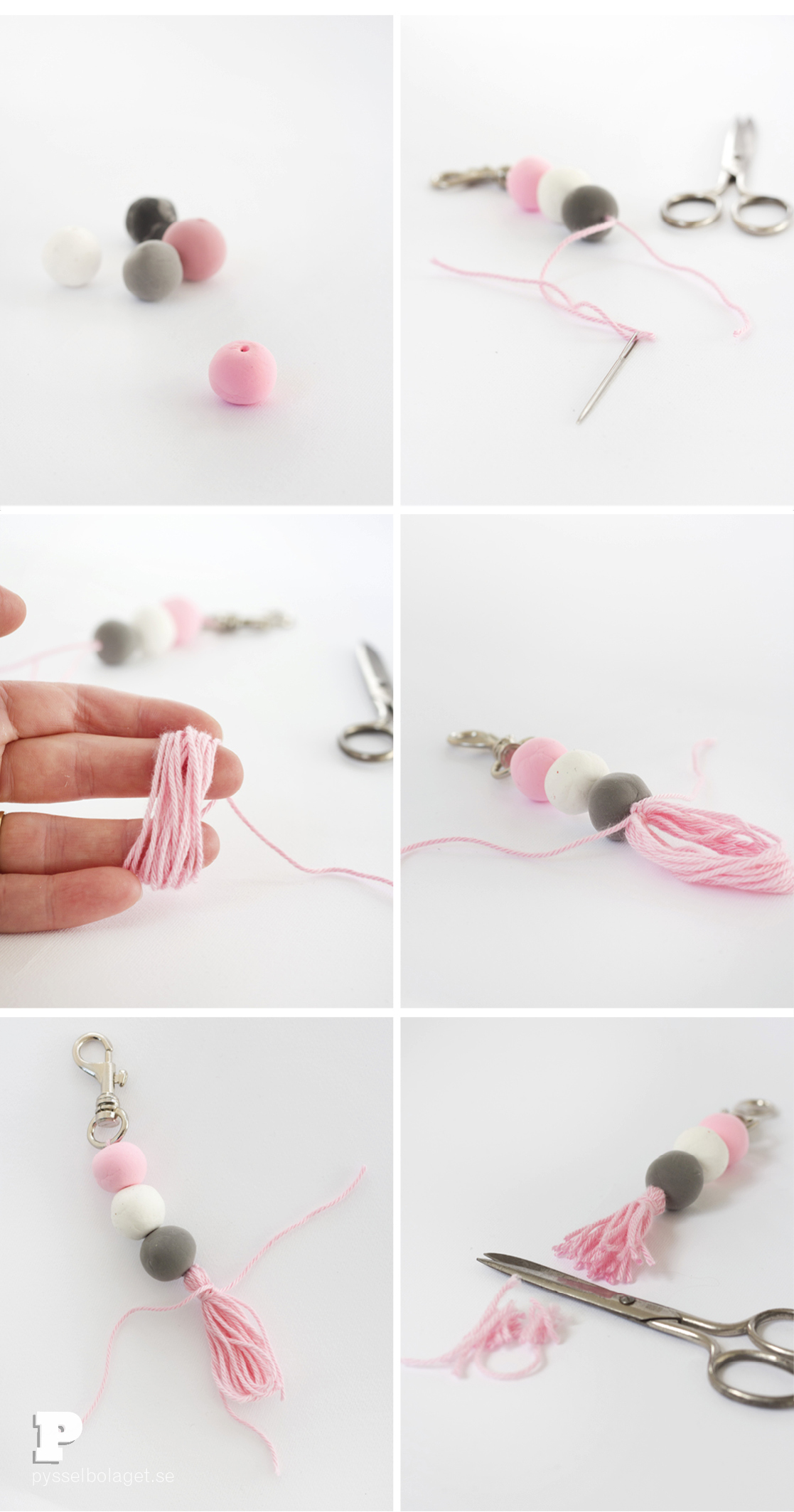 Silk Clay Keyrings by Pysselbolaget