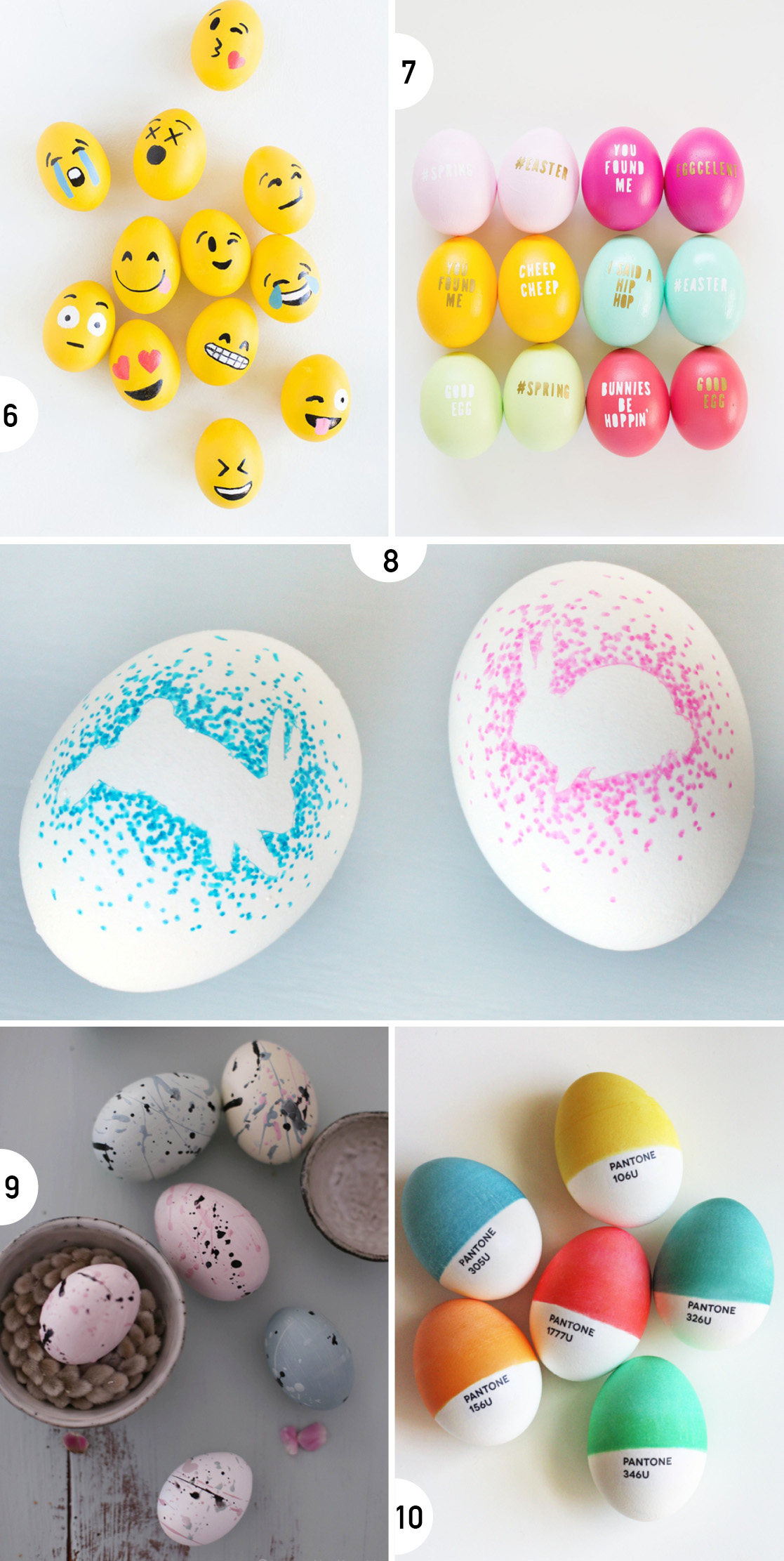 10 målade ägg